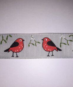 Christmas Robin 19mm Grosgrain