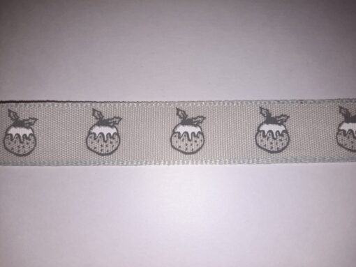 Xmas pudding 15mm Grosgrain