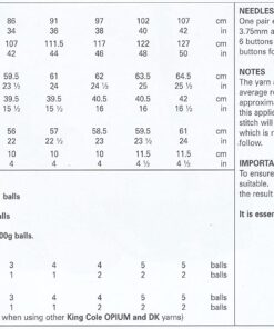 King Cole 4471 pattern