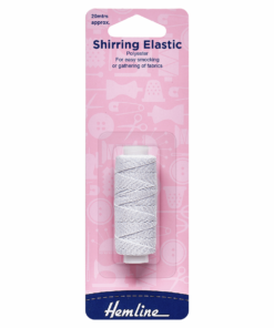 white shirring elastic