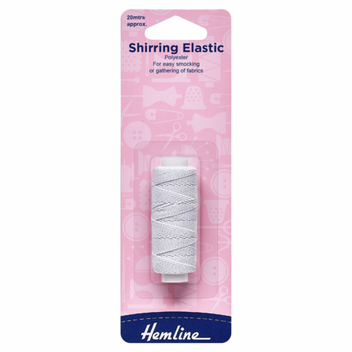 white shirring elastic