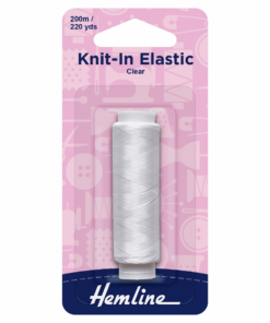 knit in clear elastic