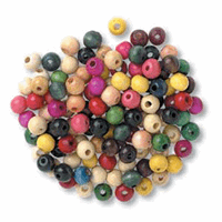Beads Wooden 8mm Assorted