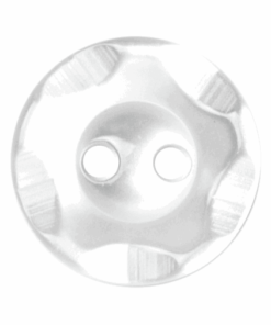 Polyester flower white Button