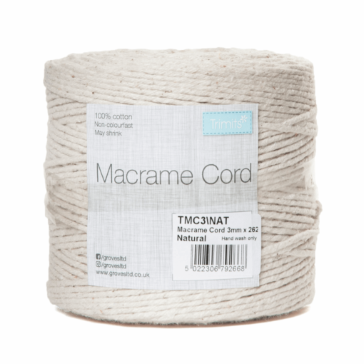 Macramé Cord Cotton Natural