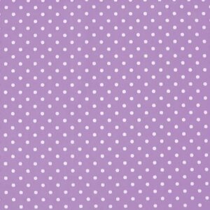 100%Cotton Polka Dots Lilac/white